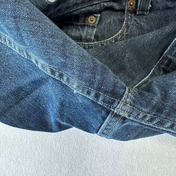 Levis Womens 577 Lower Rise Loose Fit Crop Vtg Y2K Size 10 Mis M Blue USA Made - Picture 5 of 13